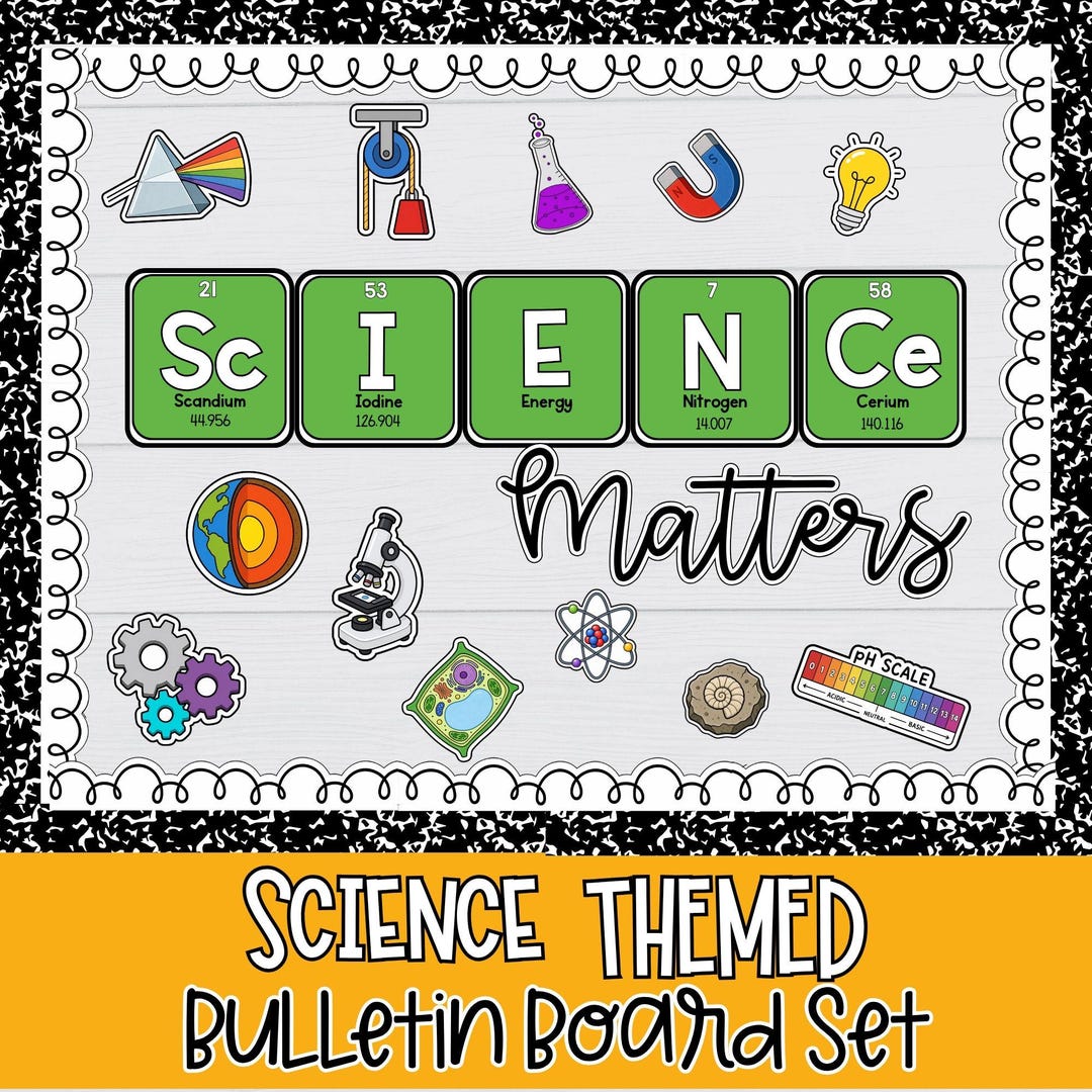 Mini Science Board Editable Science Bulletin Board Kit | Printable STEM Decor - Etsy