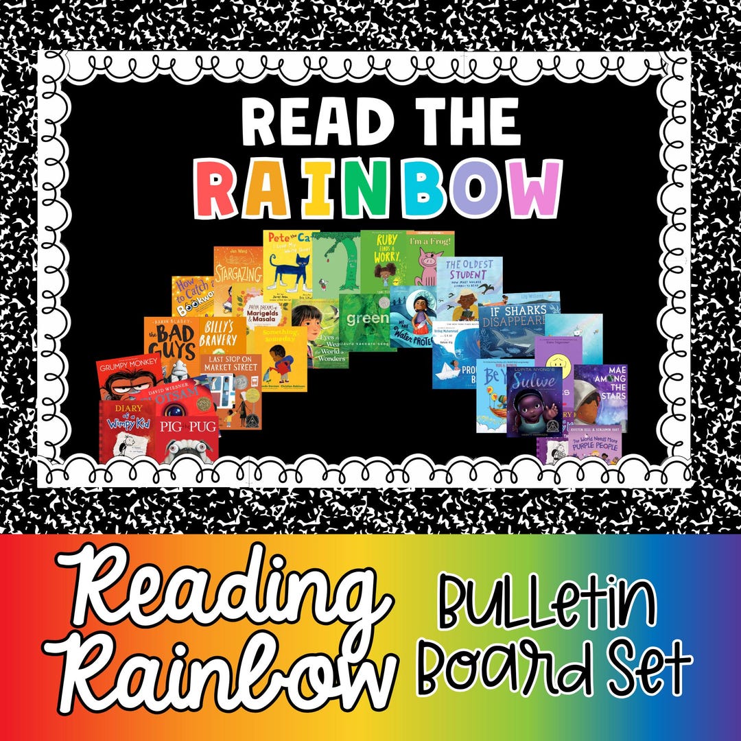 Read the Rainbow Book Display | ROYGBIV Classroom Library Display ...