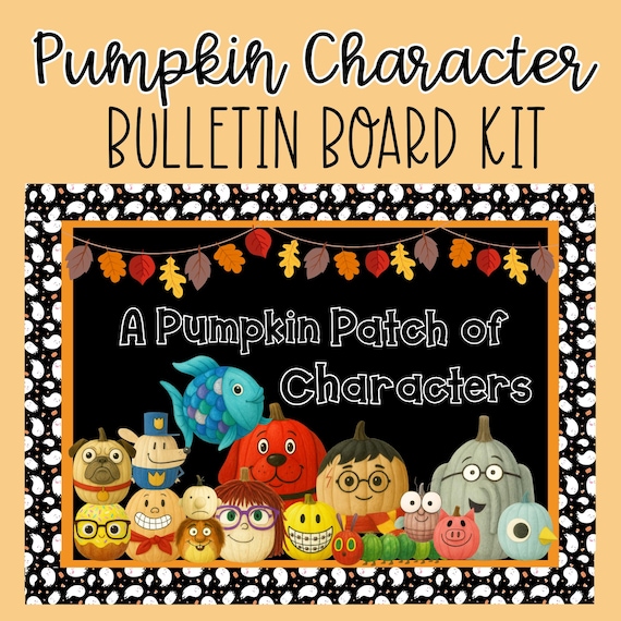 Pumpkin Character Bulletin Board Kit: Fall Classroom Decor