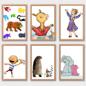 Preschool Character Prints: Set of 20, Educational Wall Art (digital ...