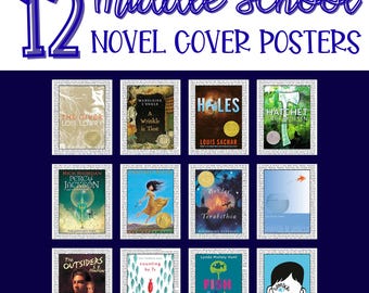 Middle School Novels Poster Set: ELA Classroom Library Art