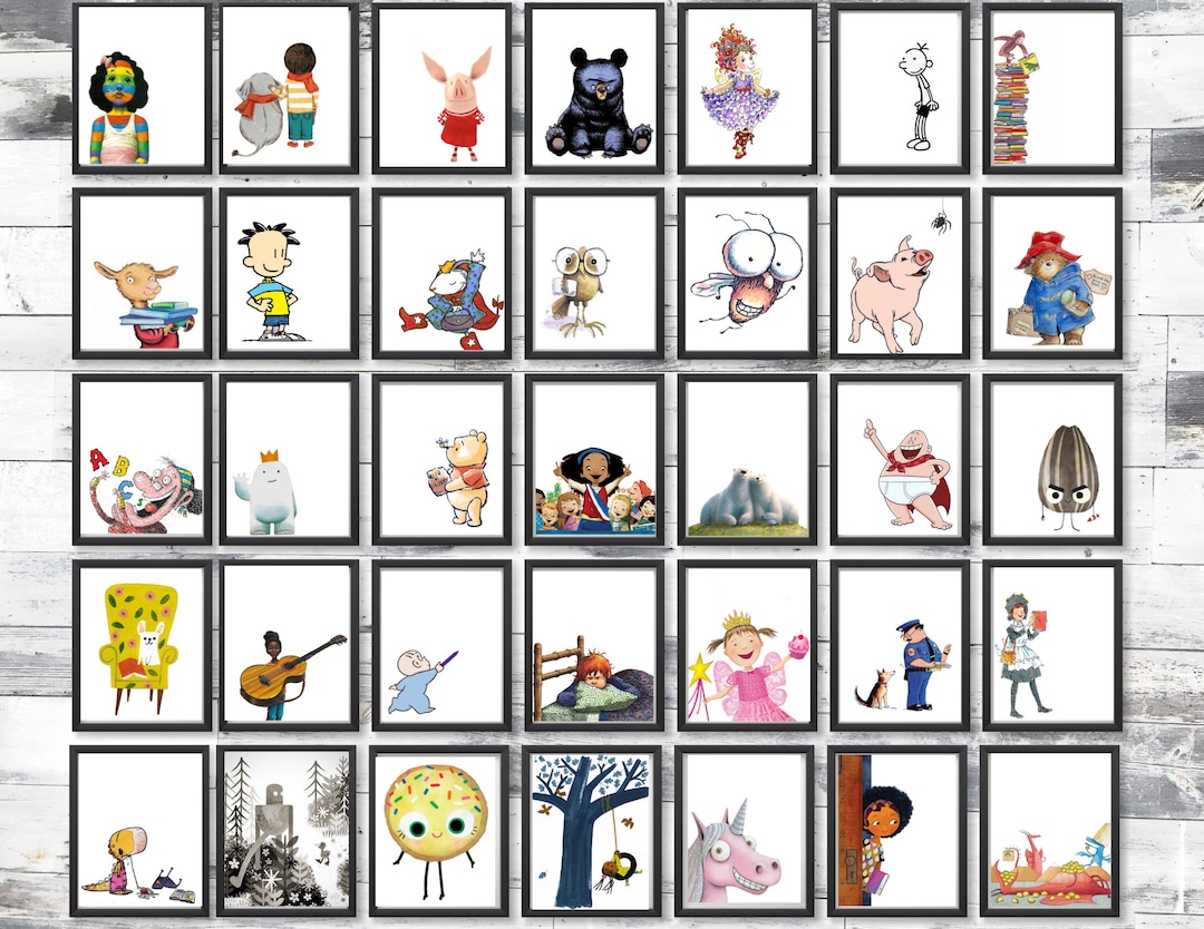 Printable Children's Book Character Gallery Wall Poster Bundle SET 2 ...