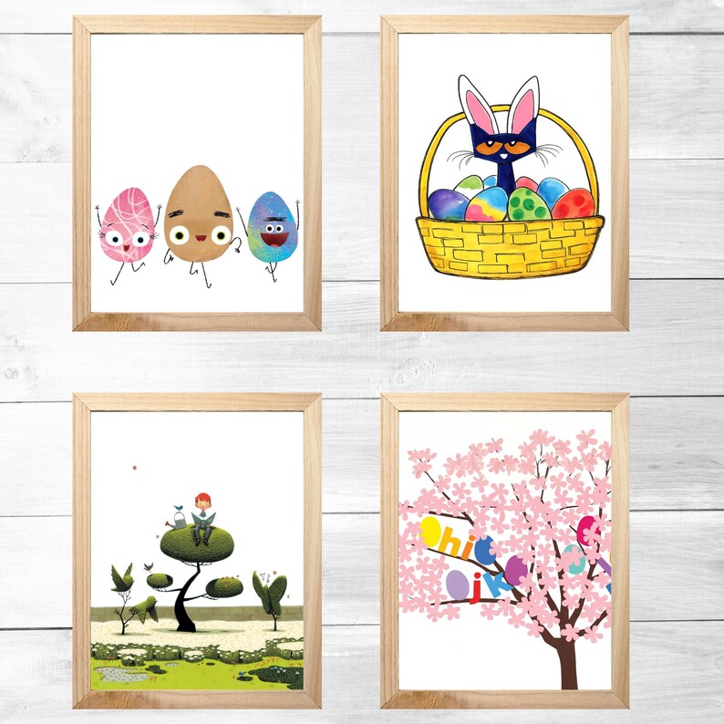 Library Poster Design For Spring Spring Book Character Posters | 30 Printable Classroom Decor Prints ...