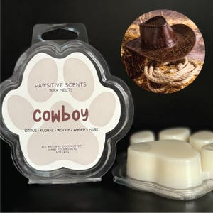 Paw Print Wax Melt/Cowboy Scent/Vegan Coconut Soy Wax