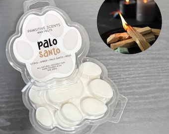 Wax Melt Paws /Palo Santo Scent/Vegan Coconut Soy Wax