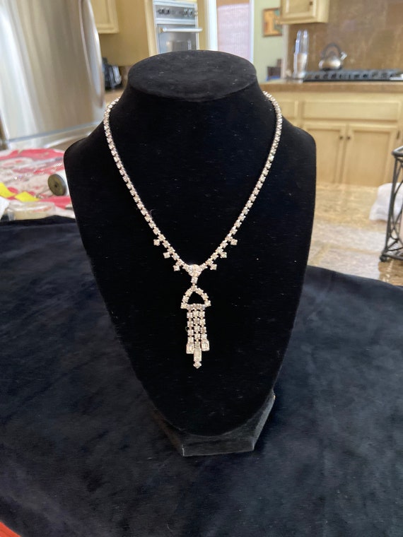 La Rel Prong Set Rhinestone Necklace