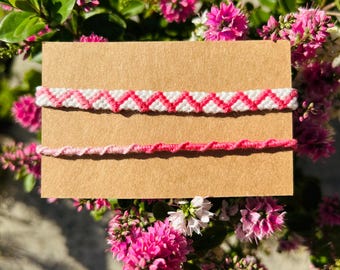Ombré Friendship Bracelet Set: Summer Colours, Adjustable Tie