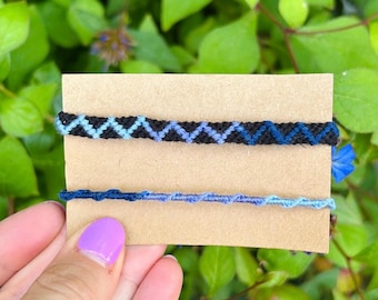 Ombré Friendship Bracelet Set: Summer Colours, Adjustable Tie