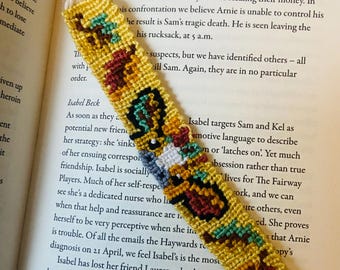 Hand Woven Autumnal Cow Bookmark