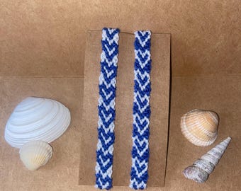Matching Woven Heart Friendship Bracelets - Adjustable Tie (2 Pack)