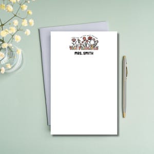 Personalized Vice Principal Notepad Teacher Appreciation Gift Custom Teacher Supply Classroom Organization School Desk Accessory Note Gift