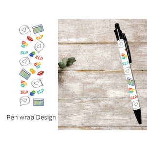 Stylo à bille rechargeable d'encre noire d'orthophonie, stylo SLP cadeau d'orthophoniste stylo étudiant cadeau de remise des diplômes orthophoniste
