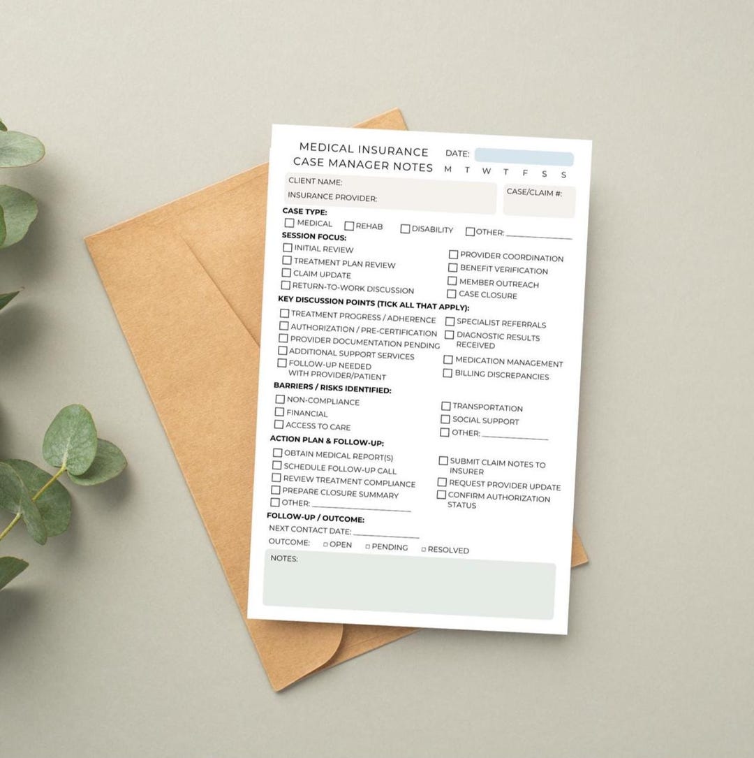 Progress Notes Dap Example For Medical Case Manager Position Medical Case Manager Session Note Notepad | Case Management ...