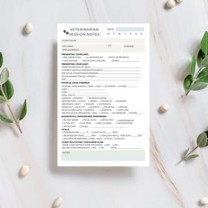 Bloc-notes de séance chez le vétérinaire | Notes de visite d'un client vétérinaire en format SOAP pour vétérinaire | Fiche du dossier patient DVM | Fournitures pour clinique vétérinaire