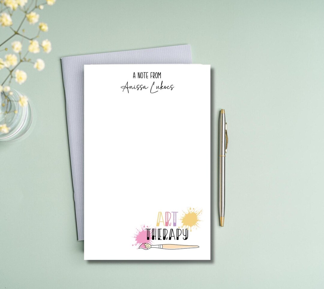 Custom Art Therapy Notepad, Personalized Expressive Arts Therapist ...