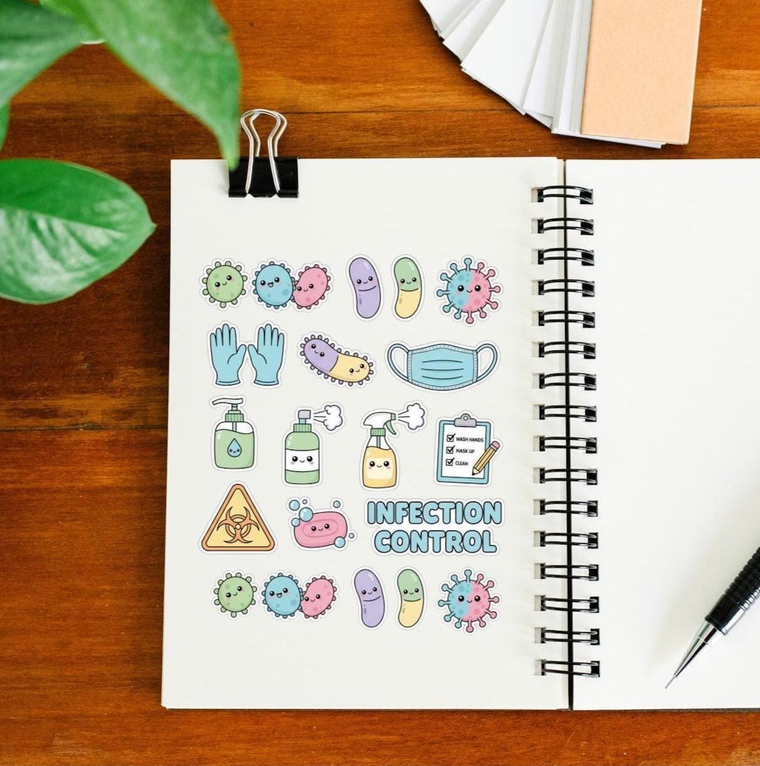 Sticker Infectioase Infection Control Sticker Pack | Infection Prevention Stickers | Hand ...