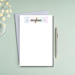 Custom Nurse notepad non sticky back things RN RPN LPN notepad gift notepad student stationery handmade undated list notes nursing gift