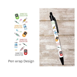 Stylo à bille rechargeable encre noire éducatrice certifiée en diabète éducatrice cde cadeau infirmière stylo cadeau diététicienne remise des diplômes cadeau éducateur en diabète