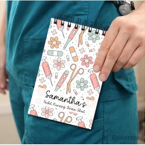 Pocket Nursing Brain Sheet Notebook 4x6 | Med Surg Nurse Report Pad | Clinical Shift Log | Nursing Student Organizer | New Grad Nurse Gift