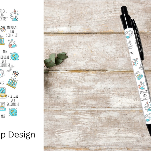 Medical Lab Scientist  ballpoint pen black ink laboratory details gift graduation student stationery gift retractable pen MLS