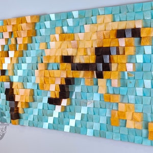 Holz Wandkunst - Weltkarte
