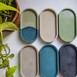 Concrete Tray, Oval Tray, Catchall Tray,Key Tray, Candle Tray,Concrete Decor, Plant Tray, Rolling Tray, Concrete Art, Perfume Tray, Tray