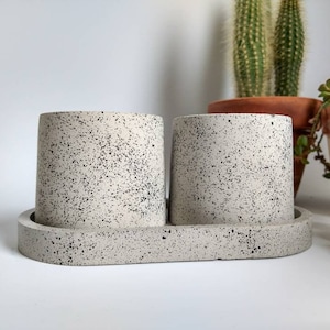 Planter with Saucer,Planter with Tray, Planter Tray, Concrete Tray, Decorative Tray, Concrete Planter, Cement Tray,Jewelry Tray,Trinket Tray
