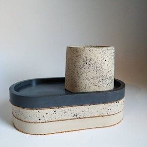Concrete,Concrete Tray,Concrete Decor, Plant Tray,Jewelry Tray,Candle Tray, Trinket Tray,Cement Tray, Oval Tray,Modern Tray,Decorative Tray