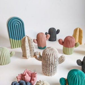 Concrete Cactus,Cactus Ring Stand,Garden Decor,Cactus Statue, Concrete Decor, Minimalist, Cactus Decor, Concrete Ring Stand, Concrete Design