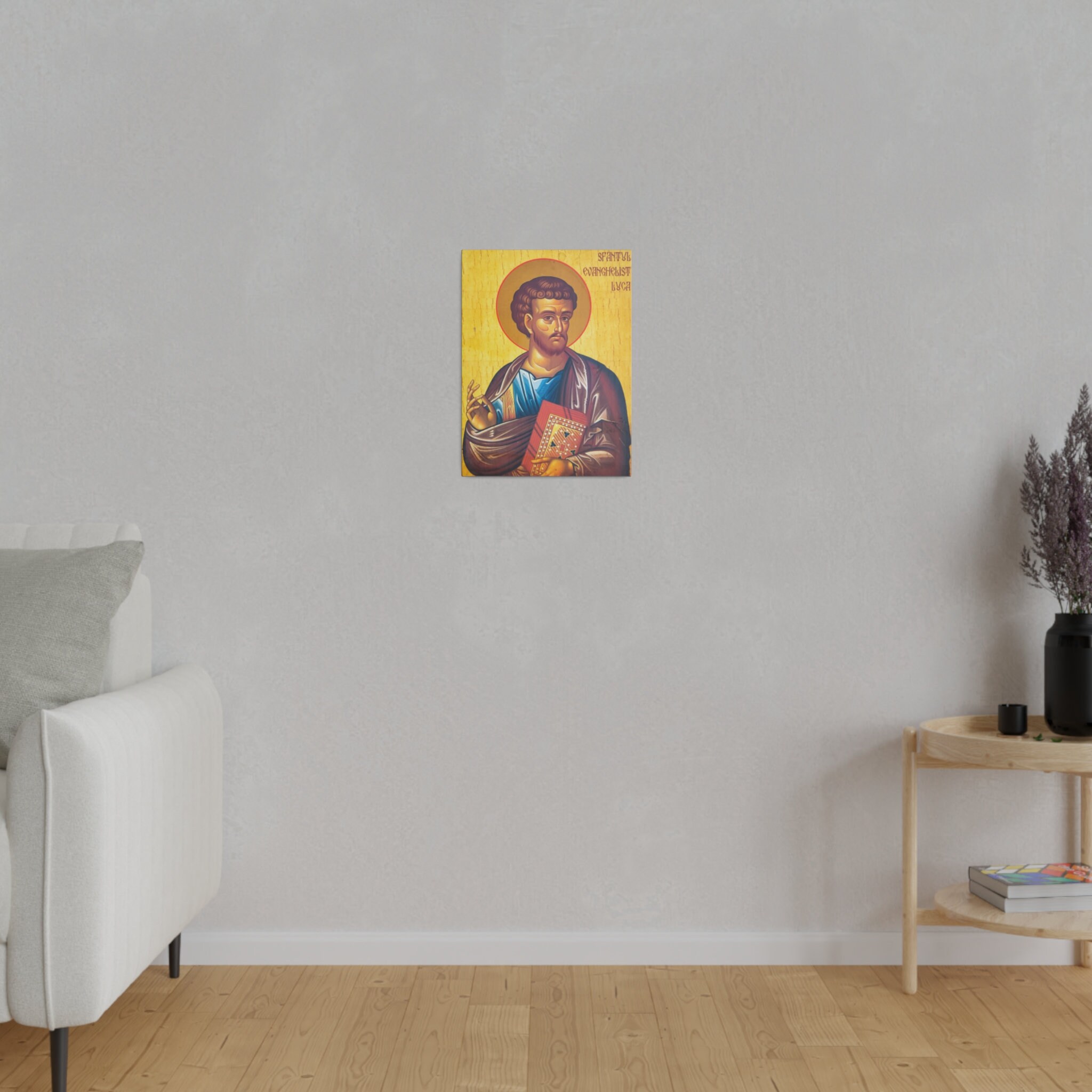 Handcrafted St. Luke Icon Canvas Art - Religious Wall Decor, Christian ...