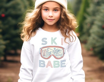 Ski Sweatshirt Youth Custom Vacation Crewneck or Hoodie Family Matching Mom Dad Toddler Ski Bum Outfit Skiing Apres Ski Sweatshirt