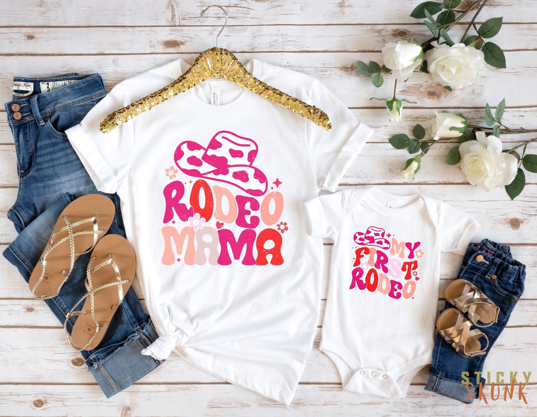 My First Rodeo and Rodeo Mom Dad Matching Birthday Cowboy Shirts Retro Cowgirl Mama Mini Outfits Country Family Farm SOLD INDIVIDUALLY Etsy