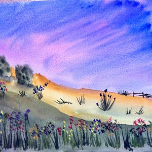 flowers, landscape