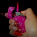 Swarovski Crystal Pink Flame Refillable Butane Torch Lighter~ Cool Smoking Supplies 