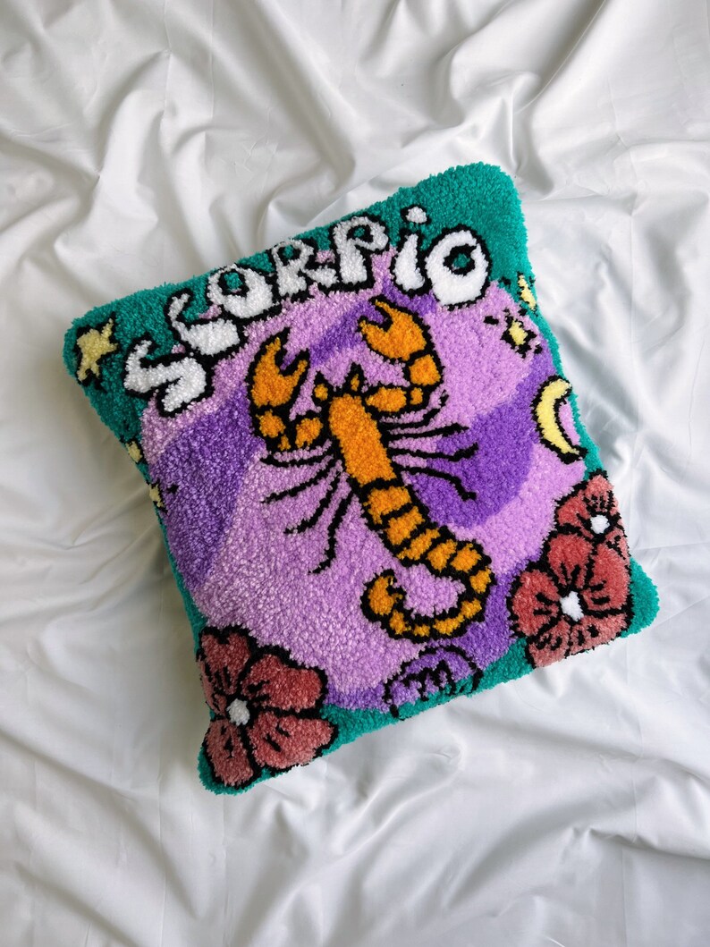 Scorpio Zodiac Sign Pillow Etsy