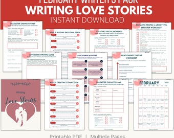 Arbeitsblatt für Liebesgeschichten schreiben, Arbeitsblatt für Romanze schreiben, Arbeitsblatt für Romanze schreiben, Februar-Challenge, Liebesgeschichten, Tropen-Arbeitsblatt