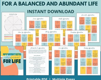 Afirmaciones, Afirmaciones diarias, Afirmaciones para una vida equilibrada y abundante, Afirmaciones de dinero, Afirmaciones de amor