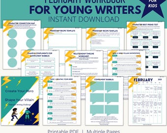 Kinder Schreibpaket, Schreibarbeitsbuch für Kinder, Schreibarbeitsblätter, Schreibaktivitäten, Charakter-Arbeitsblätter, Schreib herausfordernd