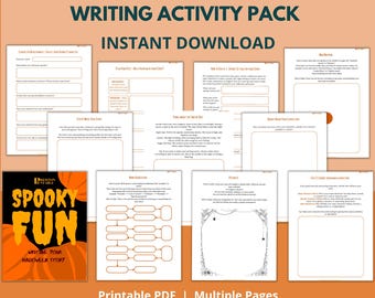 Halloween Storyschreibens Paket, Schreiben Sie Ihre eigene Halloween-Geschichte, Schreiben Sie eine gruselige Geschichte, Ideen für das Schreiben von Geschichten für Halloween,