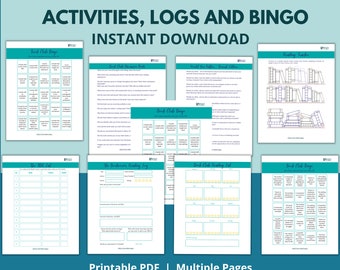 Buchclub-Karten zum Ausdrucken, Buchclub-Bingo, Diskussionspunkte für Buchclubs, Leseprotokoll für Buchclubs, Spiele für Buchclubs, Würden Sie lieber?