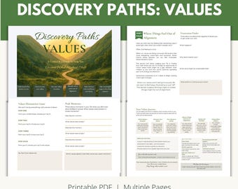 Values Workbook | Discover What Matters Most | Self Reflection & Personal Growth Workbook