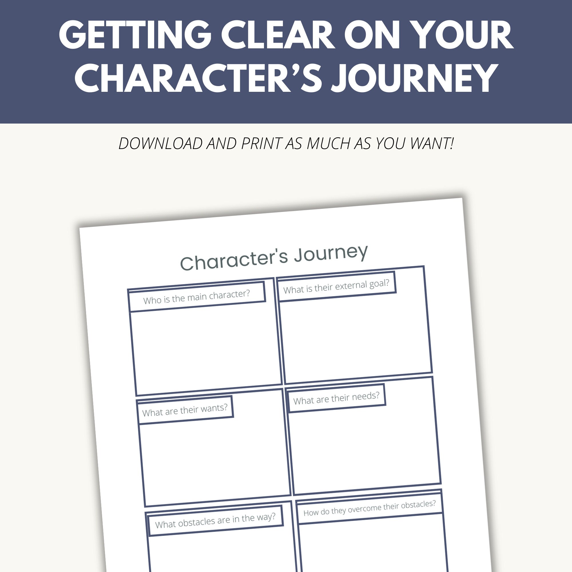 Character Pack, Writers Character Pack, Character Development ...