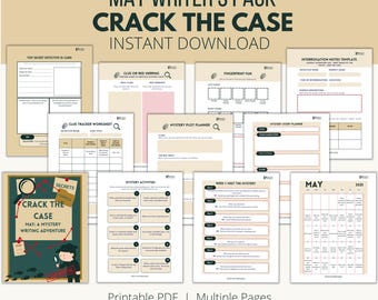 Arbeitsbuch zum Thema Mystery Schreibarbeiten, Eine Detektivgeschichte schreiben, Anleitung zum Schreiben von Mystery, Geschichtenschreiben, Kreatives Schreiben für Kinder zum Ausdrucken