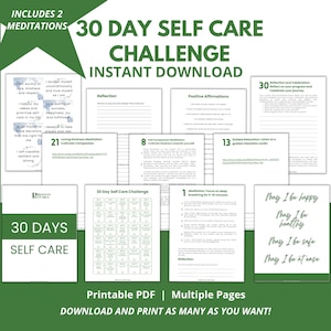 30 Day Self Care Challenge, 30 Day Challenge, Self Care