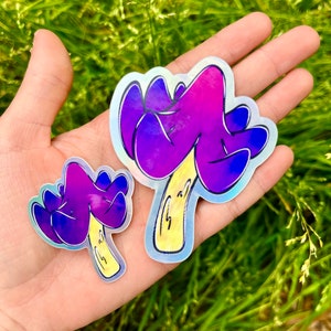 Mushroom Holographic Stickers