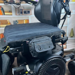 Canvas Saddle Bag With Brackets Designed For Permobil Power Wheelchair NEW 2025