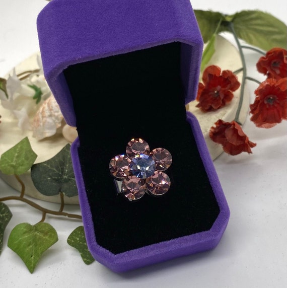 Flower Child: Vintage Pink and Purple Ring