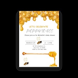 Editable Mommy to Bee Shower invitation