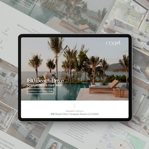 Modern Real Estate Website Template: Single Property Listing (Canva) image 1