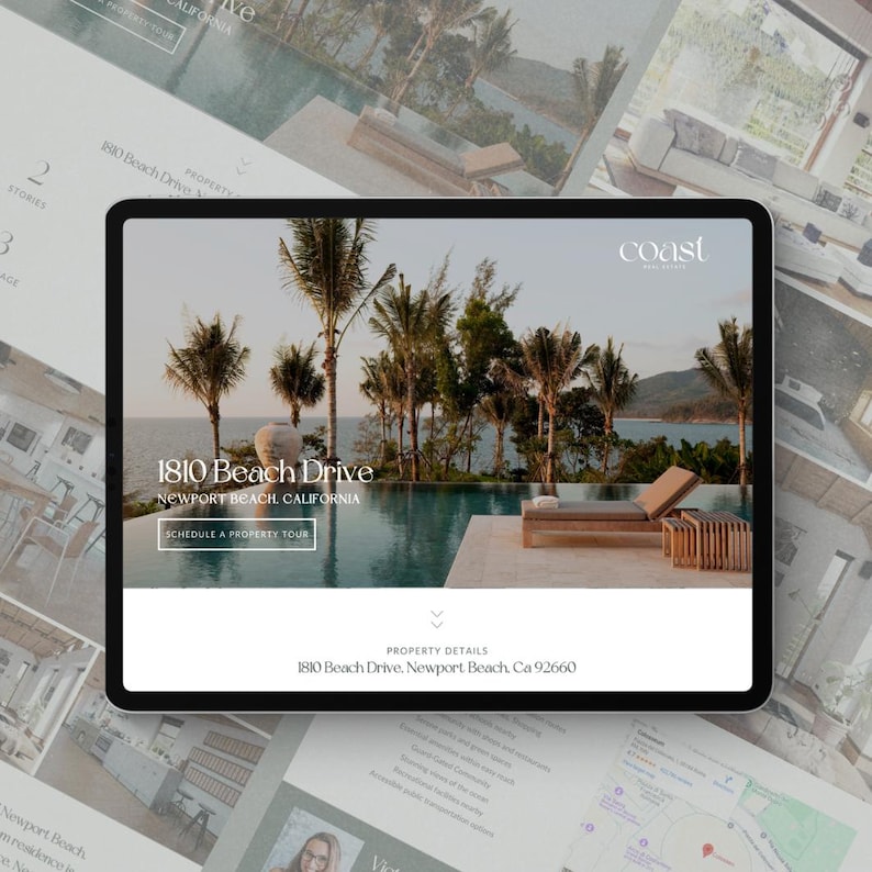 Modern Real Estate Website Template: Single Property Listing (Canva) image 1